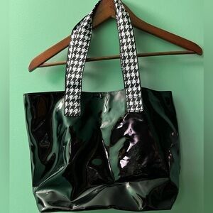 NWOT Black patent tote